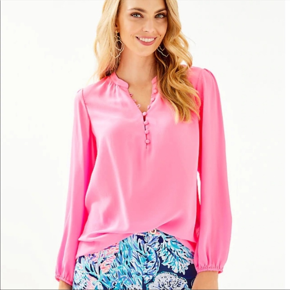 Lilly Pulitzer Lana Ray Silk Top